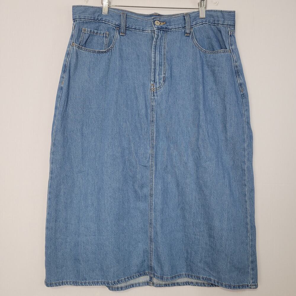 Old Navy High Rise Denim Skirt size 16 Blue Classic Western Rodeo Cowgirl New